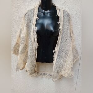 Signals Slub Cocoon Cardigan Jacket Cover up Any Season Tropical Vacation Boho